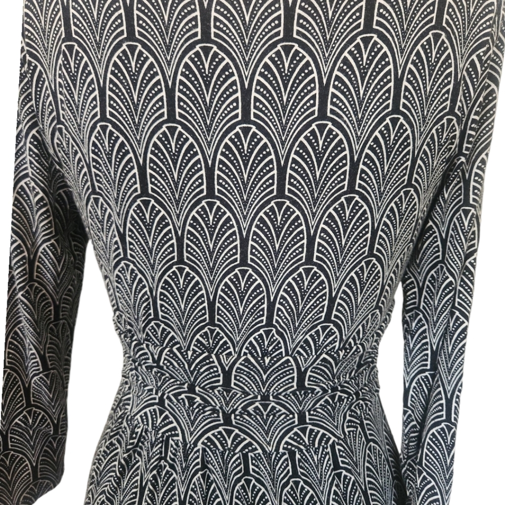 MAEVE ANTHROPOLOGIE 'Galena" Art Deco Faux Wrap Dress - Size Small - Picture 11 of 16